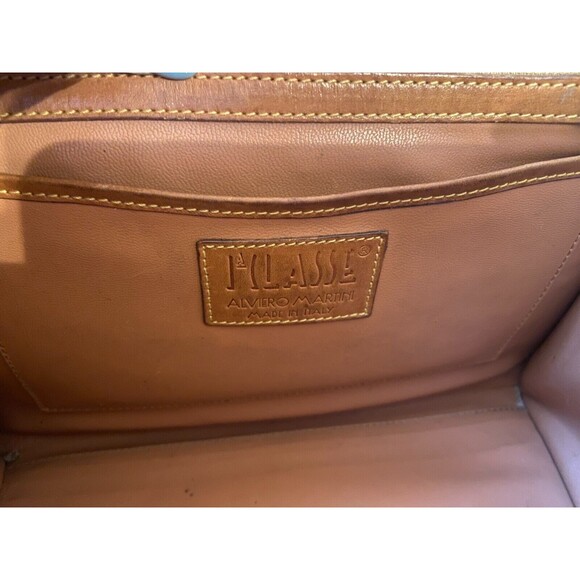 Alviero Martini Womens Handbag Map Brown Prima Classe Luxury Leather Bag - Picture 10 of 10